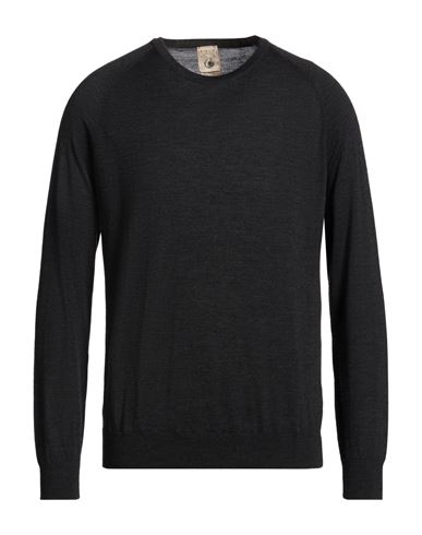 H953 Man Sweater Charcoal Size 42 Super 140s Wool, Silk, Cashmere In Gray