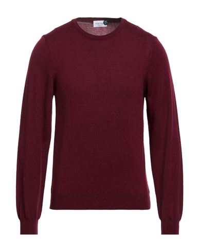 Heritage Man Sweater Burgundy Size 36 Merino Wool In Red