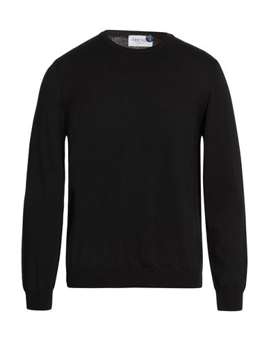 Heritage Man Sweater Black Size 44 Merino Wool