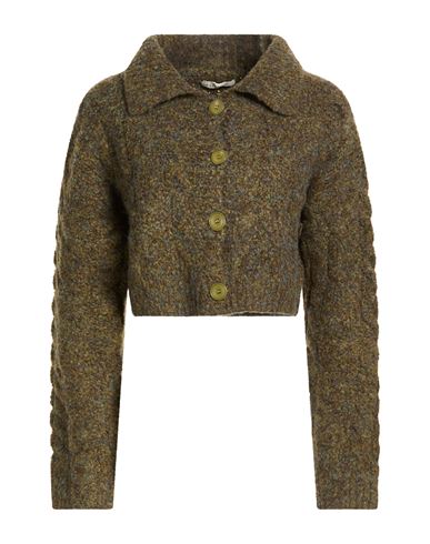 Le Streghe Woman Cardigan Military Green Size Onesize Polyester, Acrylic, Wool, Elastane