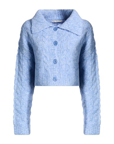 Le Streghe Woman Cardigan Sky Blue Size Onesize Polyester, Acrylic, Wool, Elastane