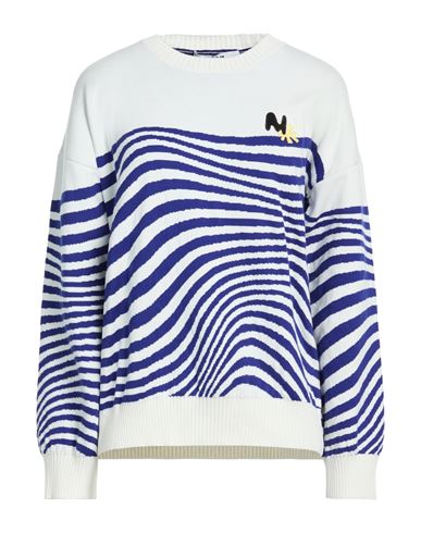 Msgm Woman Sweater Bright Blue Size Xl Cotton