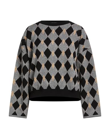 Kaos Woman Sweater Grey Size L Viscose, Polyester, Metallic Fiber, Polyamide In Gray