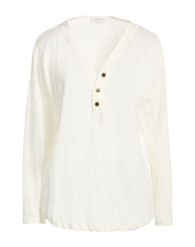 Sandro Woman Sweater Ivory Size 0 Linen, Viscose, Cotton In Neutral