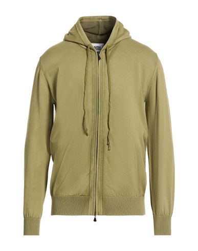 Alpha Studio Man Cardigan Military Green Size 40 Cotton