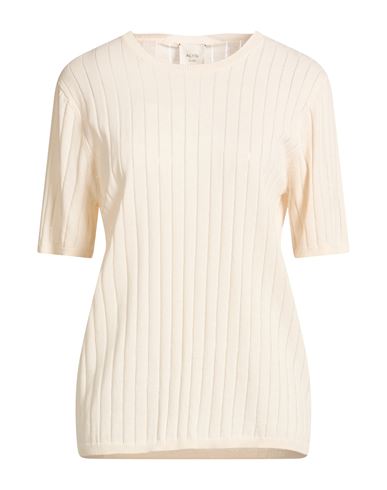 Alysi Chocolat Woman Sweater Ivory Size L Cotton, Elastane In White
