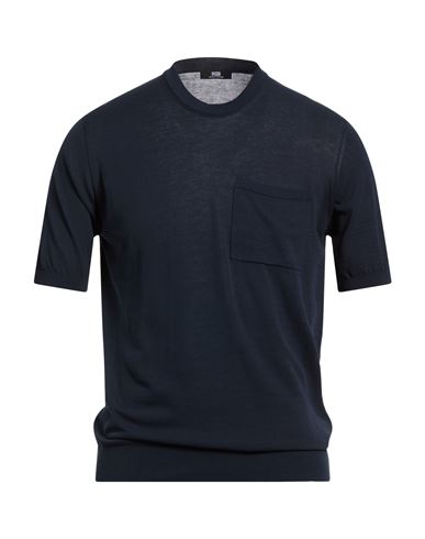 Alpha Studio Man Sweater Midnight Blue Size 48 Sea Island Cotton