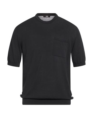 Alpha Studio Man Sweater Black Size 48 Sea Island Cotton