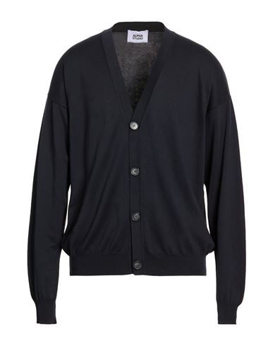 Alpha Studio Man Cardigan Midnight Blue Size 44 Cotton