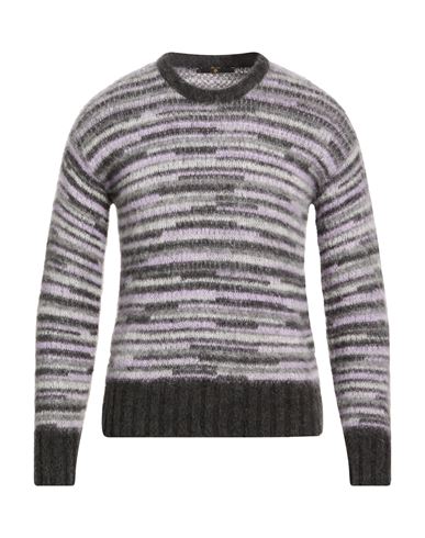 Become Man Sweater Grey Size L Acrylic, Polyamide, Wool, Mohair Wool In Gray