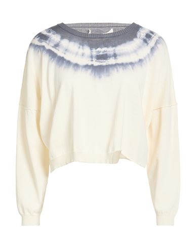 Isabel Benenato Woman Sweater Ivory Size M Cotton In White