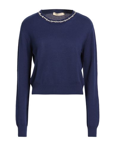 Le Streghe Woman Sweater Blue Size Onesize Cotton