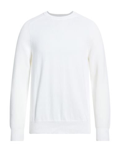 Alpha Studio Man Sweater Ivory Size 44 Cotton In White