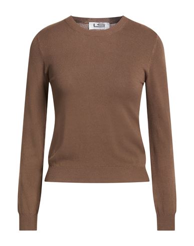 Le Streghe Woman Sweater Chocolate Brown Size Onesize Viscose, Polyamide