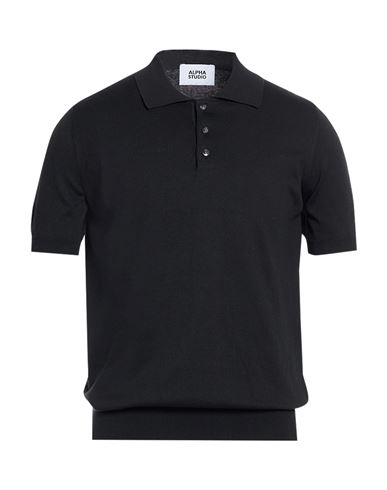 Alpha Studio Man Sweater Black Size 44 Cotton