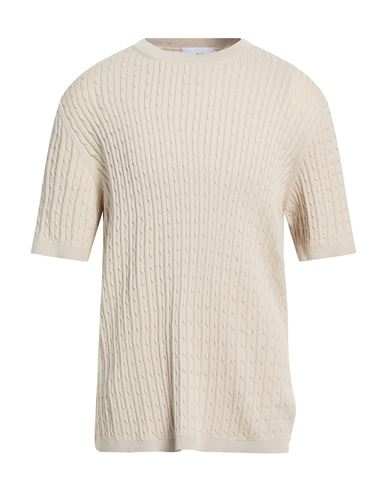 Alpha Studio Man Sweater Beige Size 46 Cotton In Sand