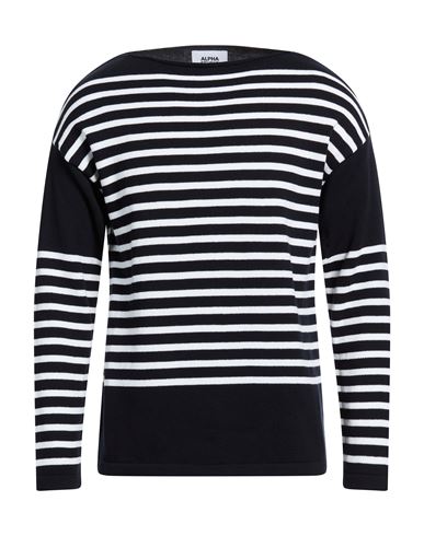 Alpha Studio Man Sweater Midnight Blue Size 42 Cotton