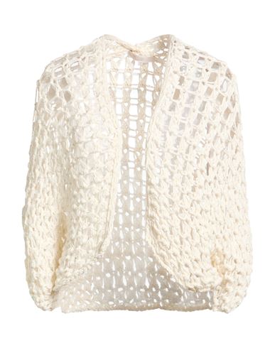 Antonelli Woman Cardigan Ivory Size S Cotton, Polyamide, Polyester, Viscose In White