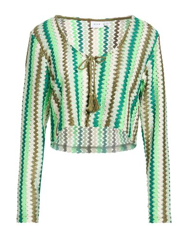 Vila Woman Cardigan Light Green Size L Recycled Polyester
