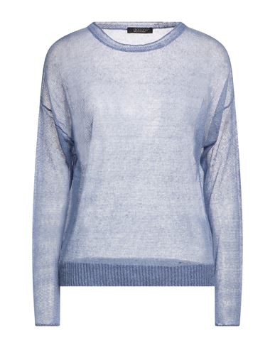 Aragona Woman Sweater Slate Blue Size 8 Linen