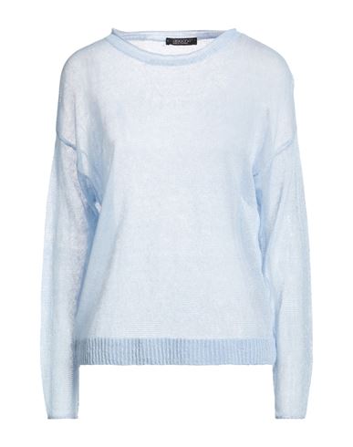 Aragona Woman Sweater Light Blue Size 8 Linen