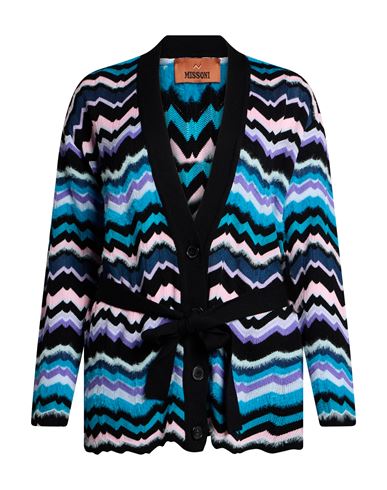 Missoni Woman Cardigan Azure Size 2 Viscose, Wool, Polyamide In Blue