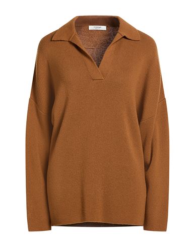 Fforme Woman Sweater Camel Size M Merino Wool, Cashmere In Sand