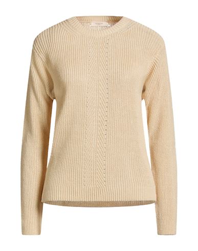 Zanone By Slowear Woman Sweater Beige Size 6 Linen, Cotton In Sand