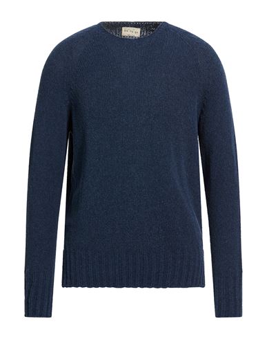 Ma'ry'ya Man Sweater Midnight Blue Size L Cotton, Polyamide