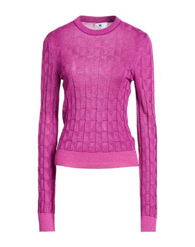 M Missoni Woman Sweater Mauve Size Xl Viscose, Metallic Fiber, Polyamide, Polyester, Elastane In Purple