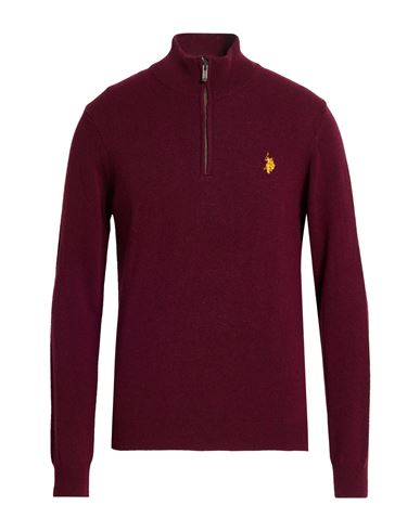 Rollkragenpullover Herren Bordeaux L Herren