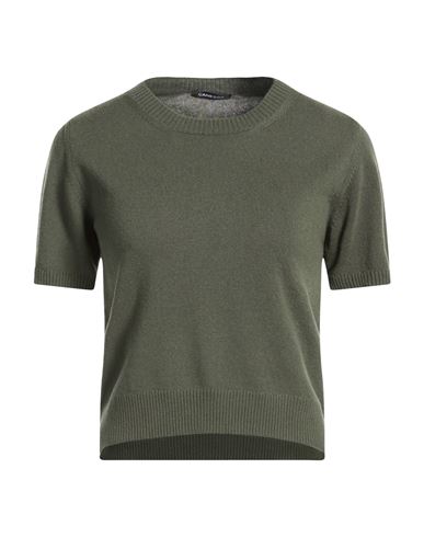 Canessa Woman Sweater Military Green Size 2 Cashmere