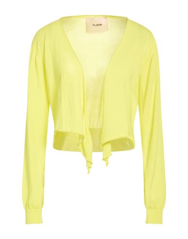 Floor Woman Cardigan Yellow Size L Cotton