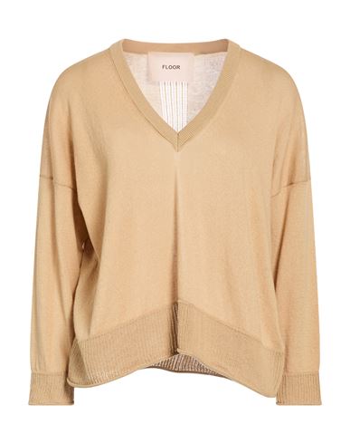 Floor Woman Sweater Sand Size M Cotton