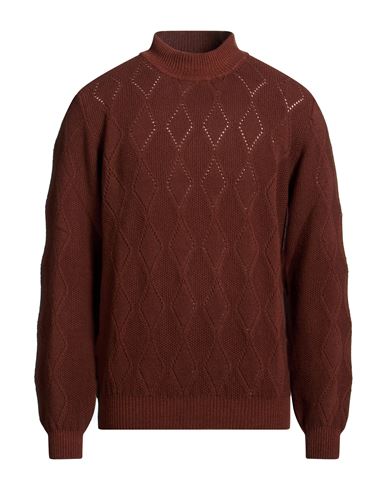 Rollkragenpullover Herren Schokobraun L Herren