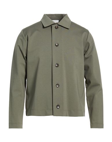 Become Man Shirt Military Green Size 40 Cotton, Polyamide, Elastane