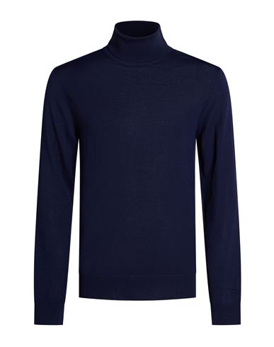 Mqj Man Turtleneck Navy Size 40 Wool, Acrylic