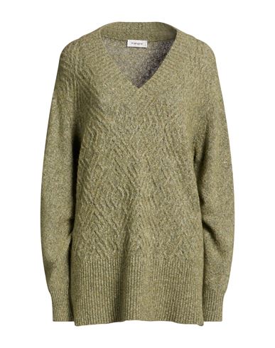Kangra Cashmere Kangra Woman Sweater Sage Green Size 10 Cotton, Alpaca Wool, Polyamide, Wool, Elastane