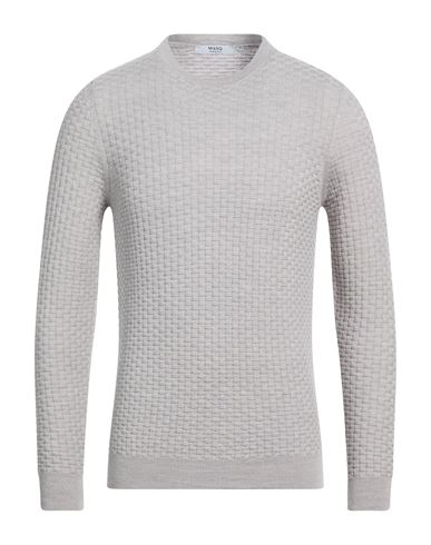 Masq Man Sweater Light Grey Size 38 Merino Wool In Gray