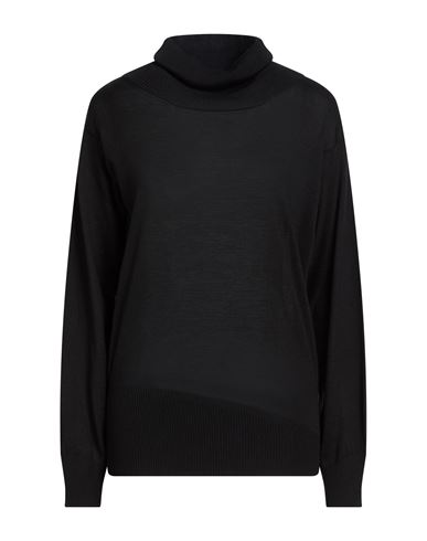 Moorer Woman Turtleneck Black Size 10 Wool, Silk, Cashmere