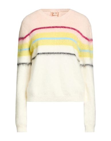 N°21 Woman Sweater Light Pink Size 4 Mohair Wool, Polyamide, Wool In White