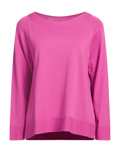 Elena Miro' Elena Mirò Woman Sweater Fuchsia Size Xxl Viscose, Polyester In Pink