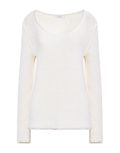 Max Mara Woman Sweater Cream Size L Linen, Cotton In White