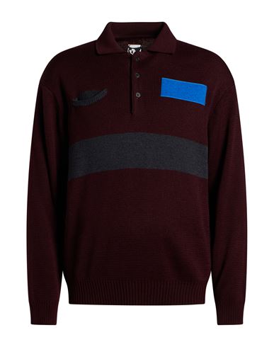 Gr10k Man Sweater Burgundy Size L Wool, Acrylic In Red