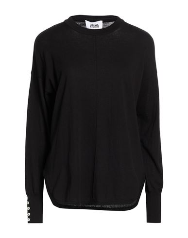 Alpha Studio Woman Sweater Black Size 6 Cotton