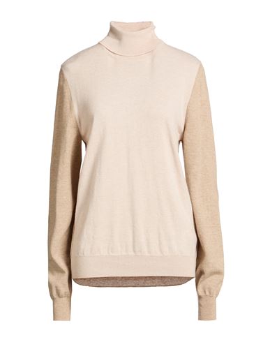 Rollkragenpullover Damen Beige M Damen