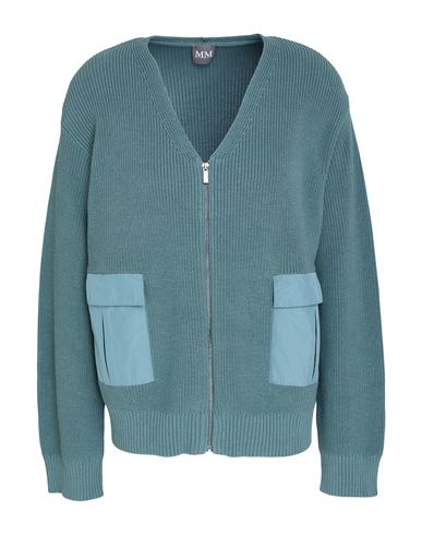 Max Mara Mm By  Woman Cardigan Deep Teal Size L Cotton, Polyester In Green