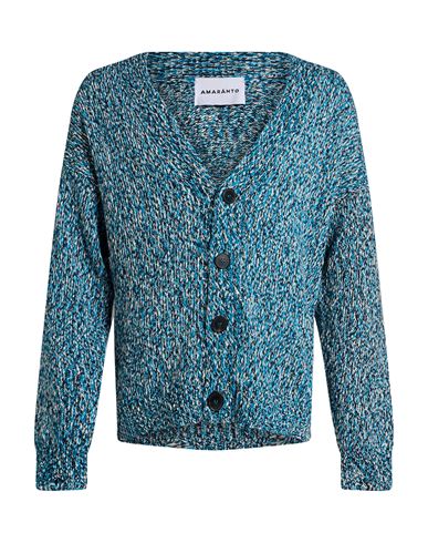 Amaranto Man Cardigan Azure Size Xl Cotton In Blue
