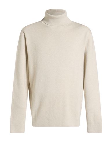 Jack & Jones Premium Man Turtleneck Beige Size Xxl Organic Cotton, Cotton In Sand