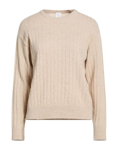 Eleventy Woman Sweater Beige Size L Wool, Cashmere, Polyamide In Sand